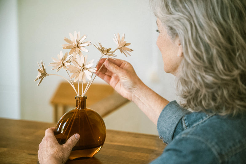 Les fleurs en bois pour la fête des mères